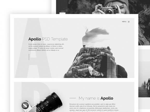 Apollo - tema gratuito em html para fotógrafos
