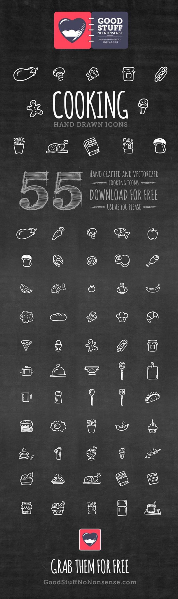 ícones de graça de culinária