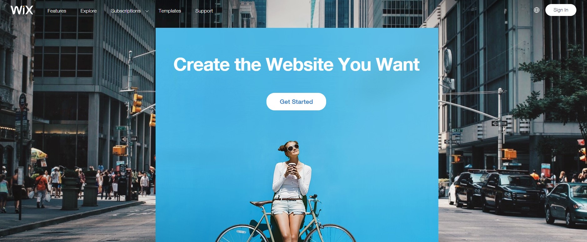 serviço de ciração de websites visualmente wix