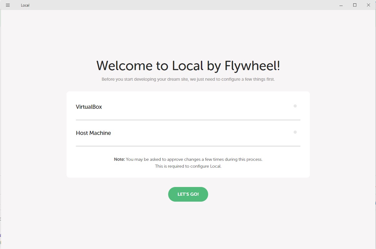 configuração do flywheel para instalar o wordpress