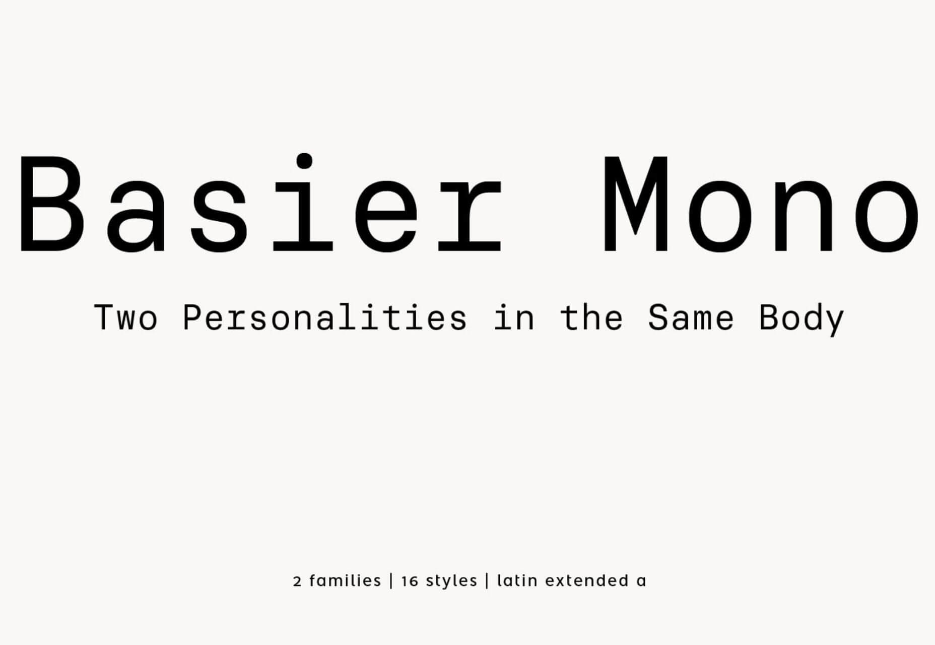 Free font Basier Mono