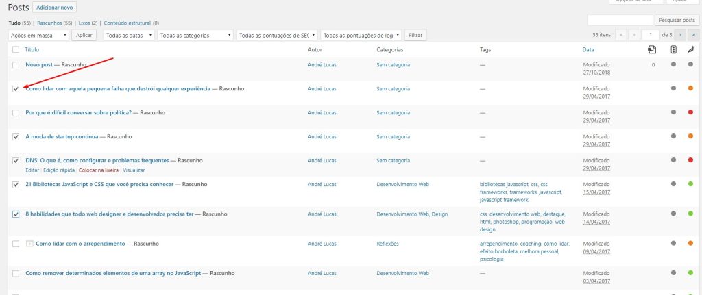 Mudar a autoria de um post no WordPress