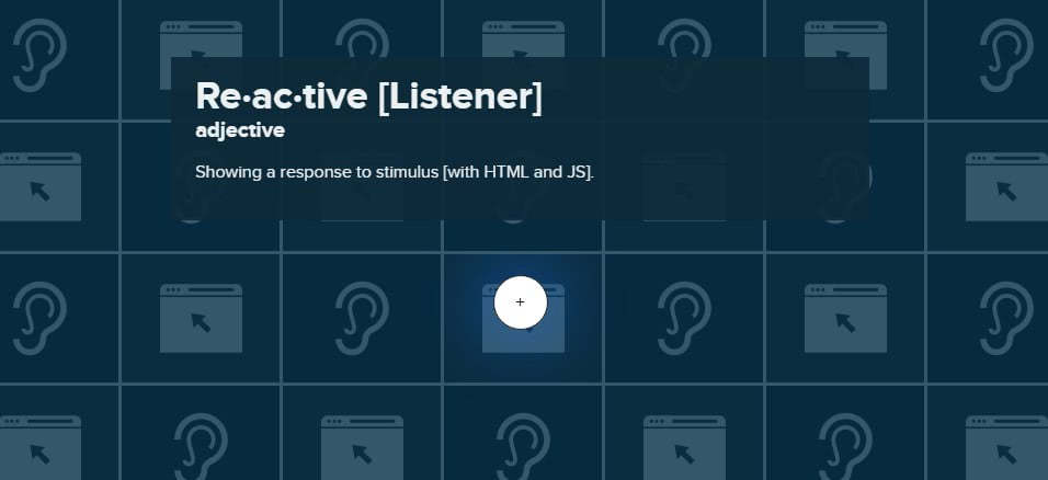 biblioteca js reactive listener