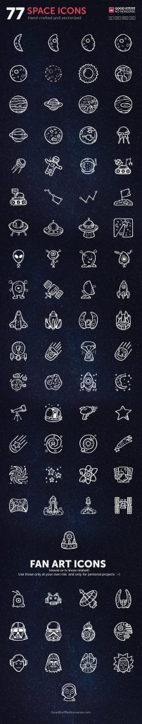 ícones gratuitos do espaço