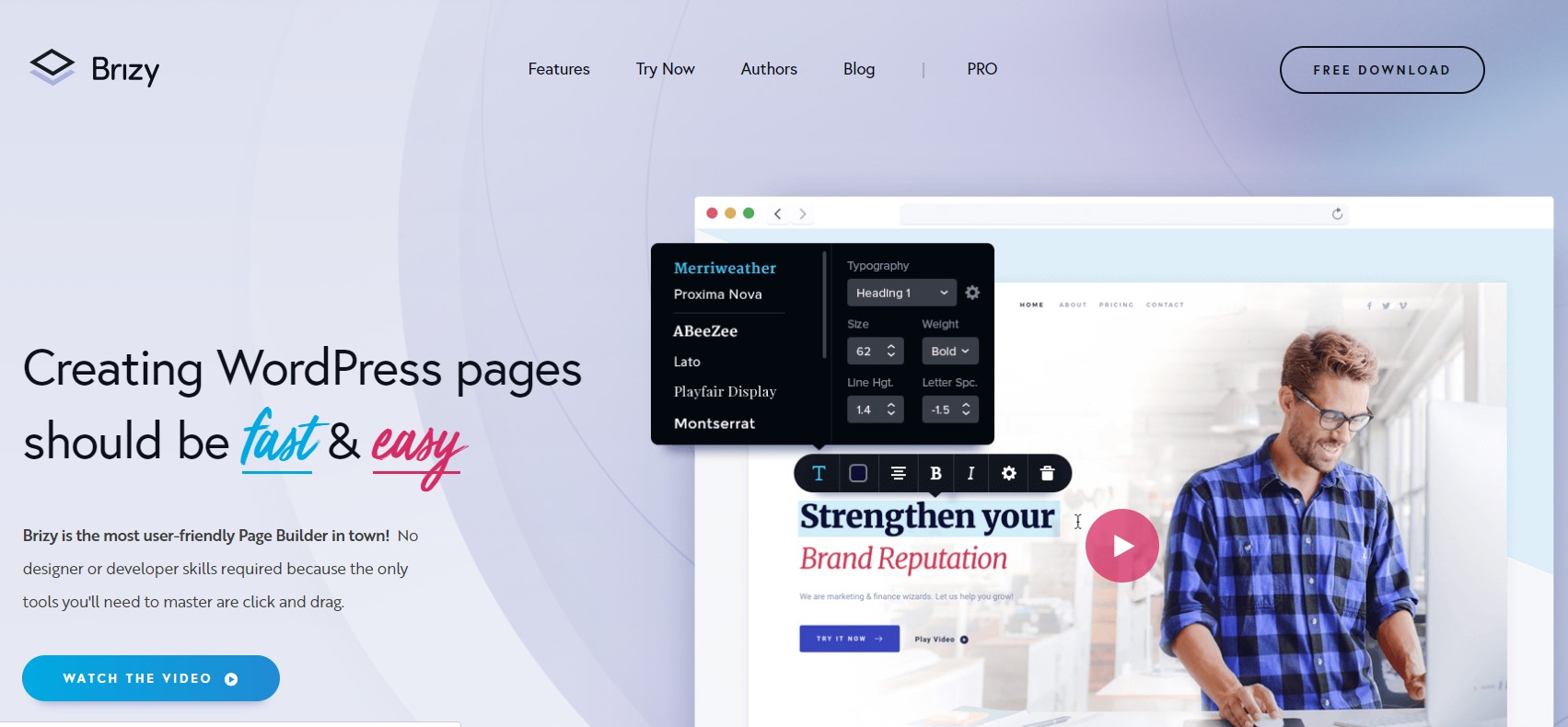 Editor visual para wordpress brizy