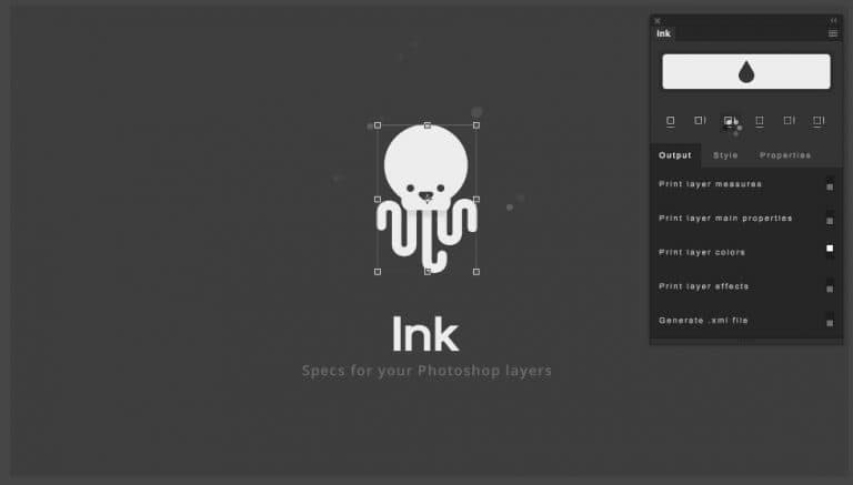 Plugin para o photoshop Ink