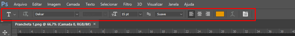 ferramentas de texto no photoshop