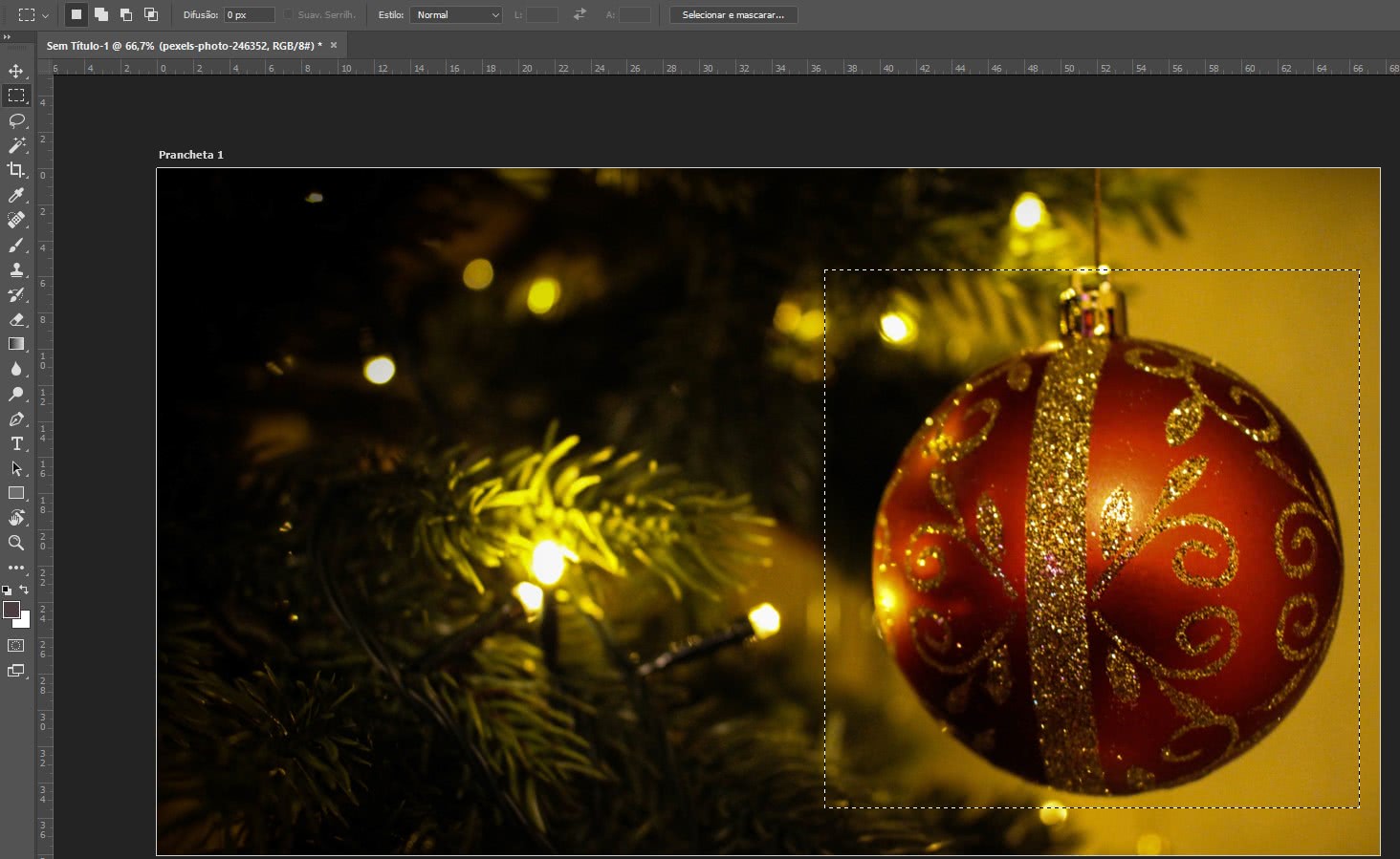 Funcionalidade de seleção no photoshop