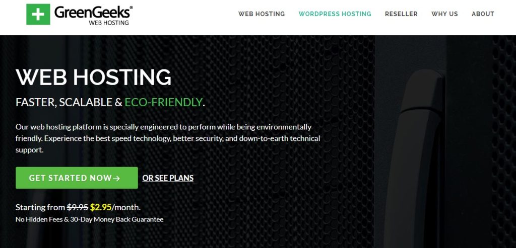 Hospedagem barata e rápida do GreenGeeks
