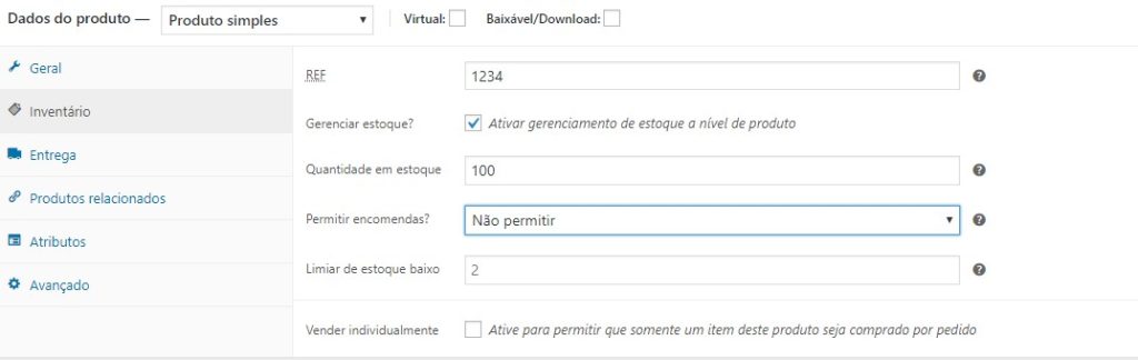 controle de estoque no woocommerce