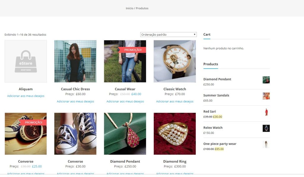 Listagem de produtos no WooCommerce