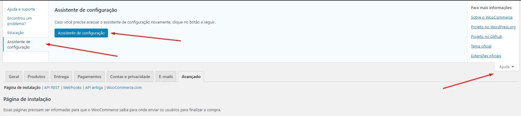 Woocommerce assistente de configuração
