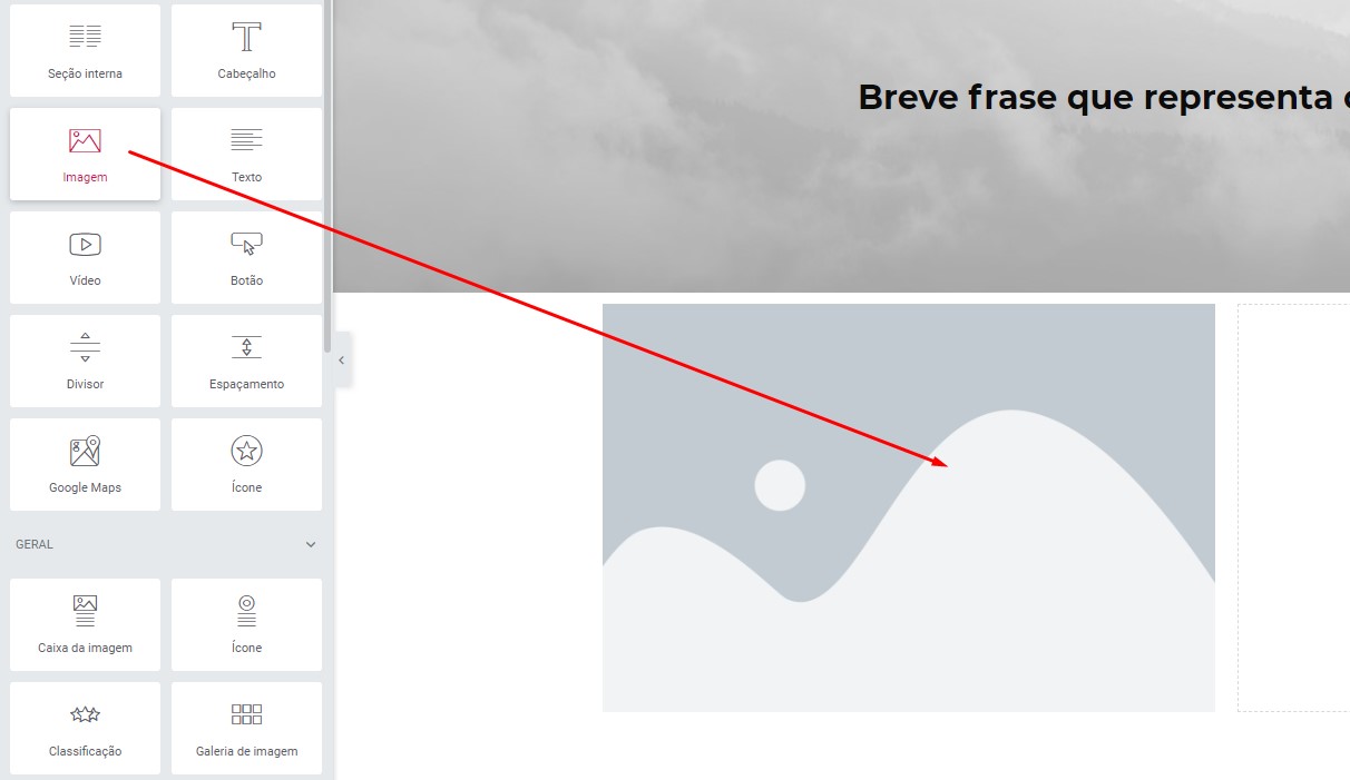 Imagem no Elementor