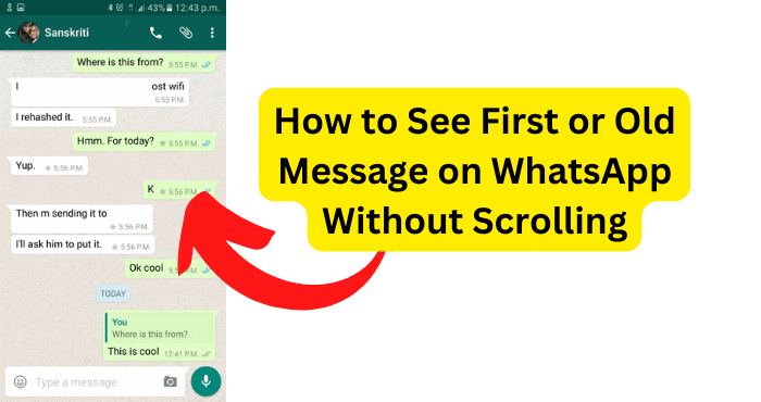 How to See First or Old Message on WhatsApp Without Scrolling min