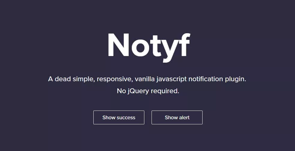 framework javascript notyf